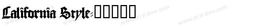California Style字体转换